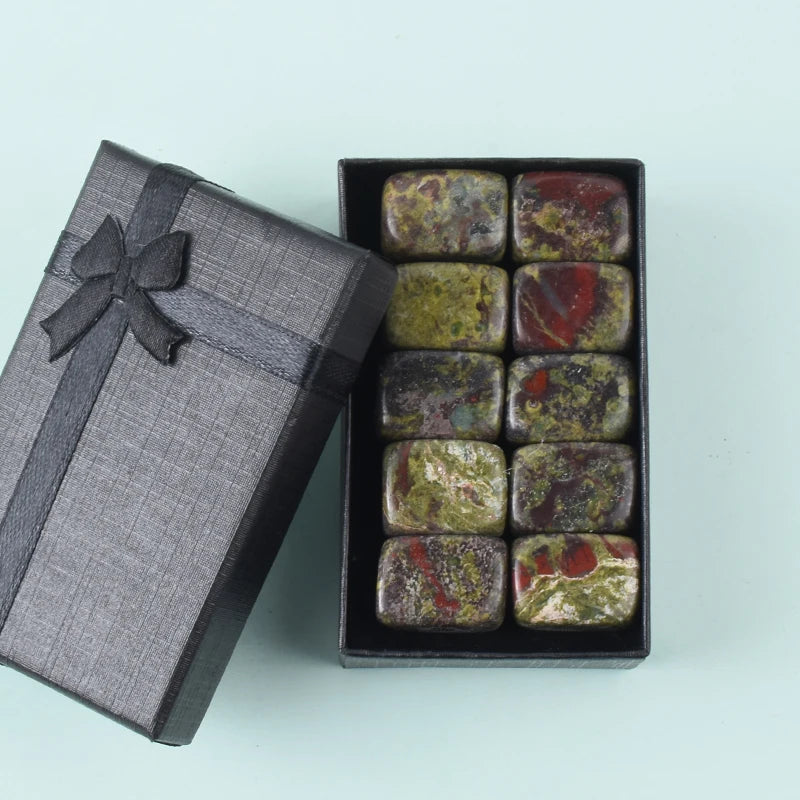 10-Piece Tumbled Crystal Healing Stone Set | Chakra Reiki Gemstones in Gift Box