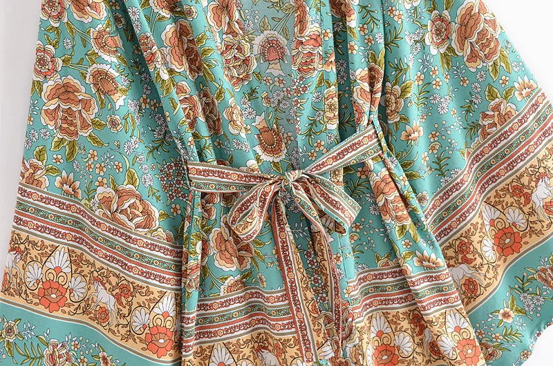 Boho Floral Kimono Robe