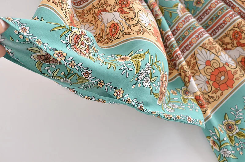 Boho Floral Kimono Robe