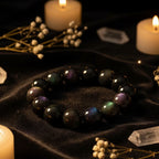 Rainbow Eye Obsidian Bracelet — Natural Crystal Bead Bracelet (6–18mm)