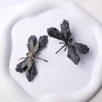 Black Tourmaline Feathered Dragonfly Charm