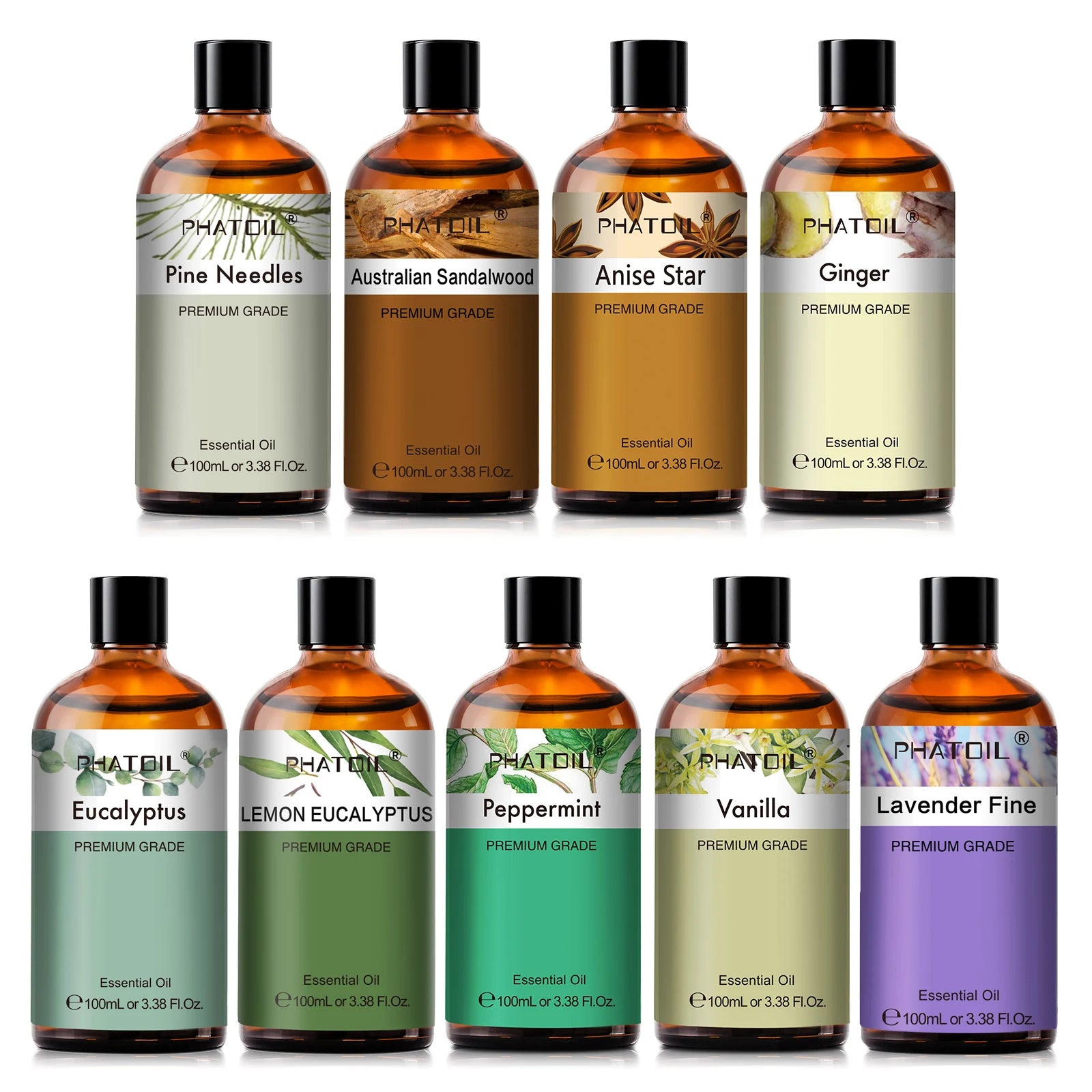 Pure Essential Oils – 100ml Singles, 2-Pack & 3-Pack Sets