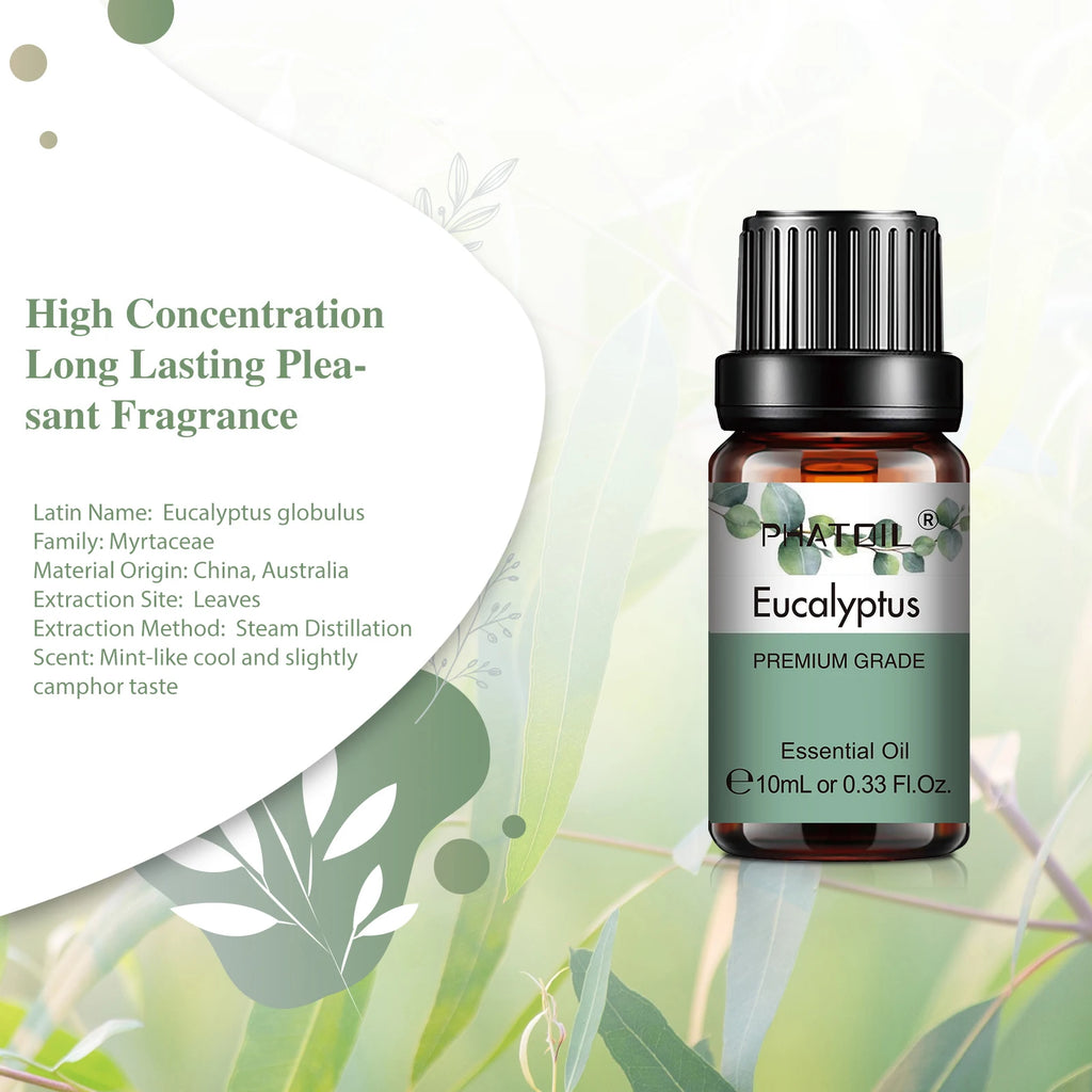 Pure Plant Essential Oil 10ml | Singles & 3-Packs for Diffusers, Aromatherapy & DIY