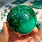 Malachite Crystal Sphere | Natural Green Stone Ball for Healing & Abundance