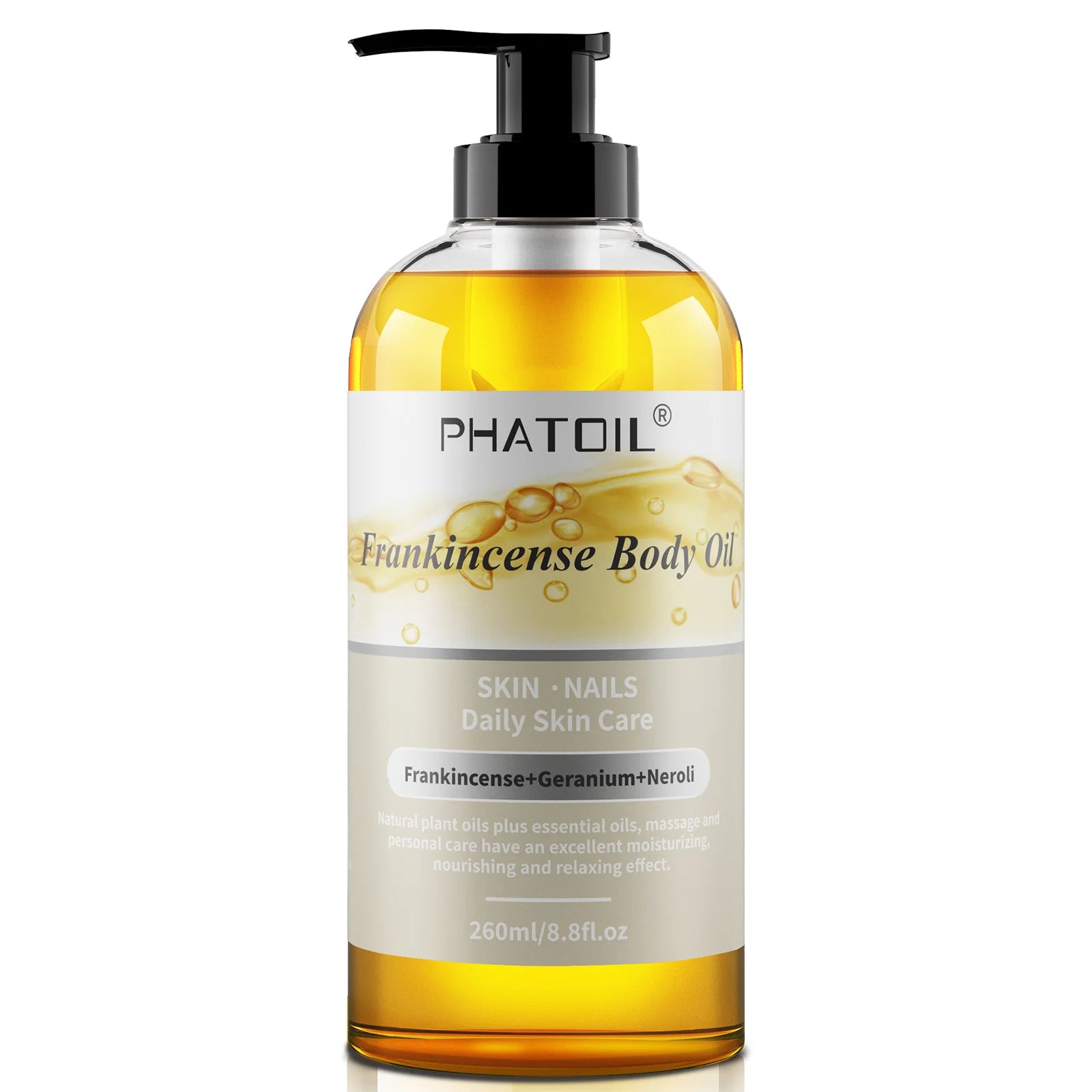 Botanical Body Oil 260ml | Moisturizing & Long-Lasting Scent for Skin, Hair & Massage