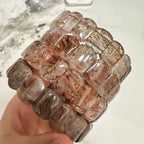 Rutilated Quartz Wide Cuff Bracelet