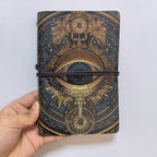 All-Seeing Eye Leather Journal — Refillable Vintage Travel Notebook