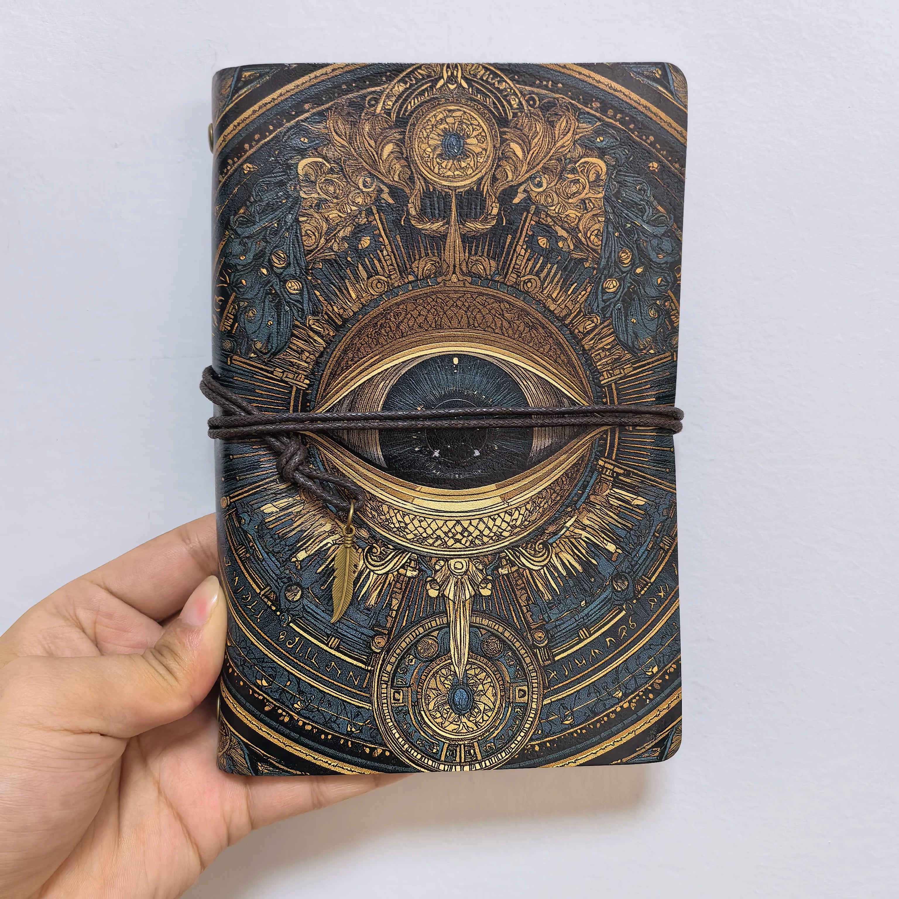 All-Seeing Eye Leather Journal — Refillable Vintage Travel Notebook