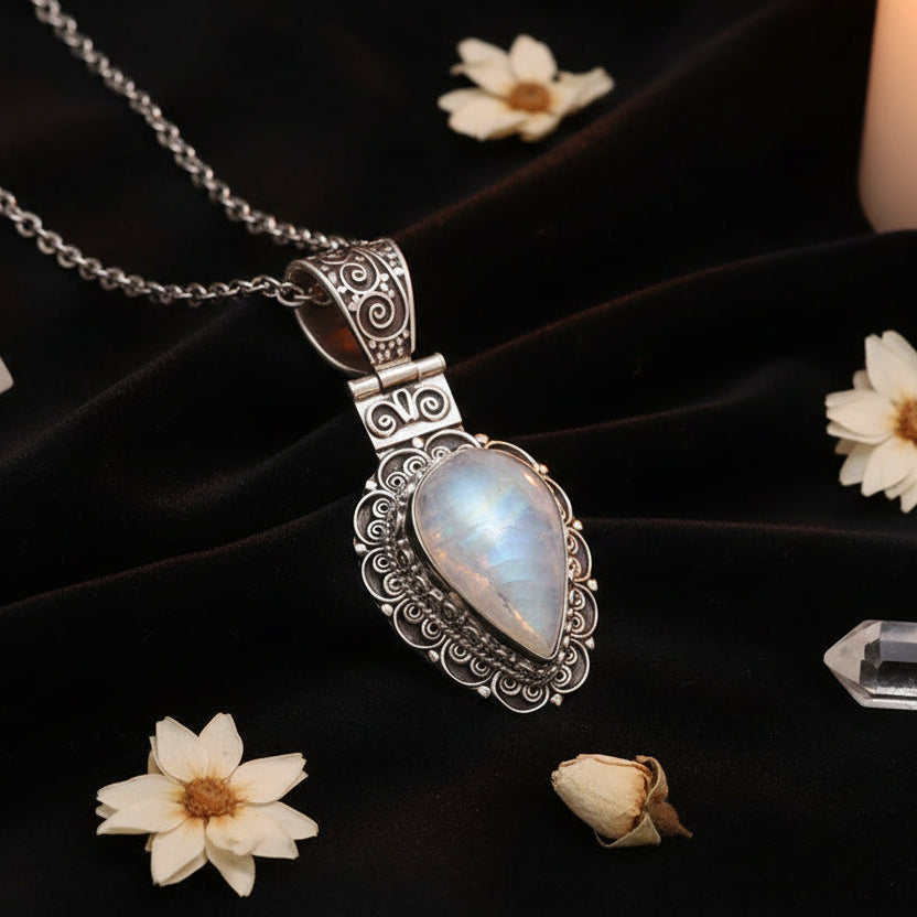 Water Drop Moonstone Pendant