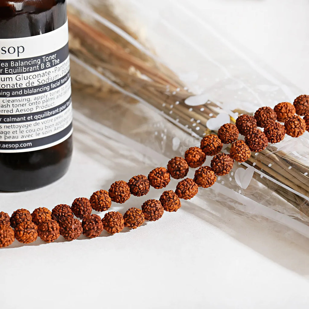 Rudraksha Mala Beads | 108 Count Meditation & Prayer Beads for Bracelet Making