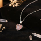 Heart Rose Quartz Pendant Necklace – Love, Compassion & Gentle Healing