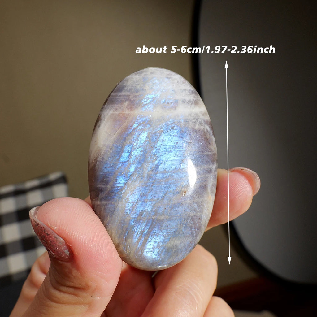 Moonstone Palm Stone | Natural Crystal for Healing & Meditation