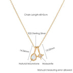 Double Moonstone Star Talisman Necklace