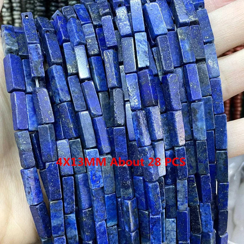 Lapis Lazuli Natural Stone Beads | Loose Spacer Beads for Jewelry Making