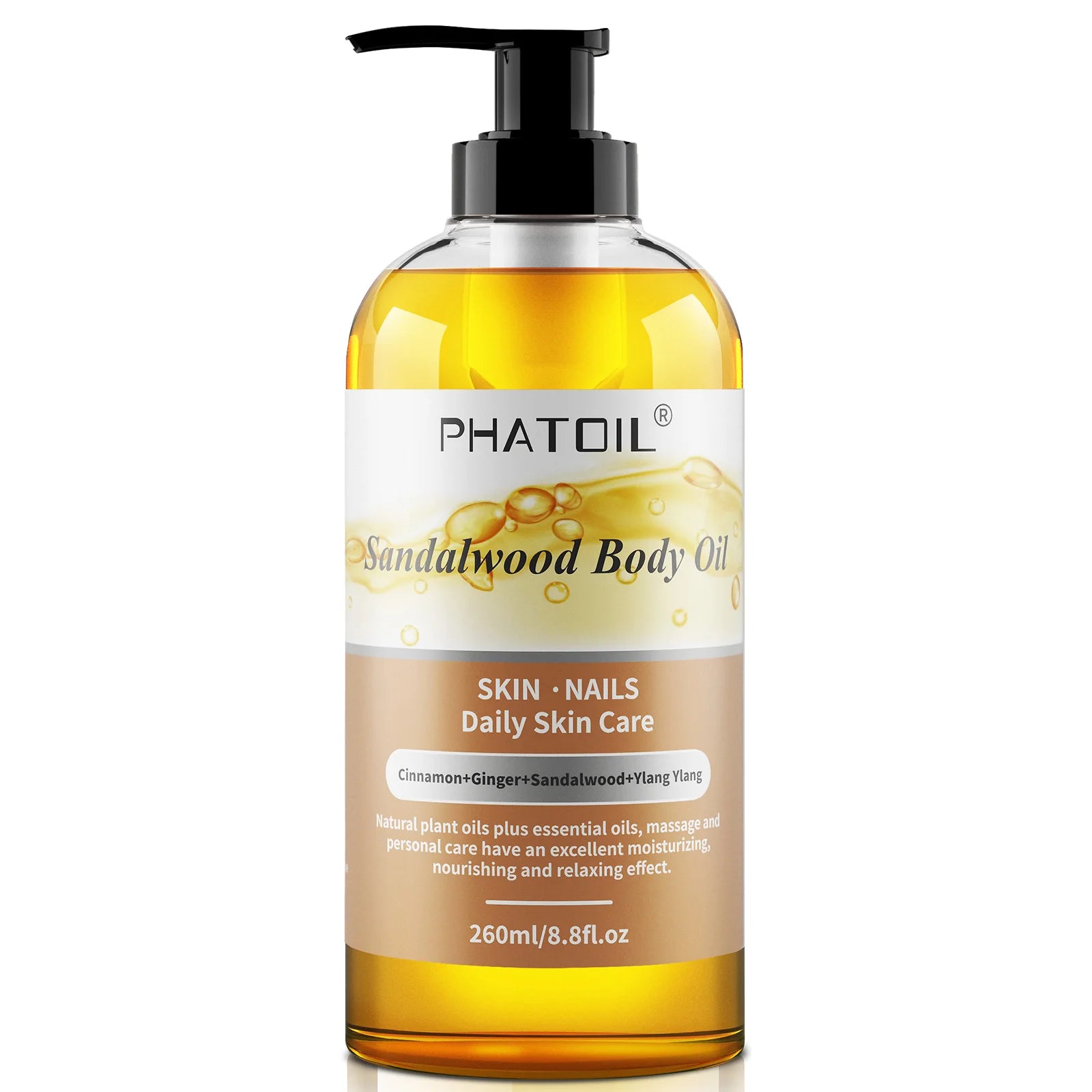 Botanical Body Oil 260ml | Moisturizing & Long-Lasting Scent for Skin, Hair & Massage