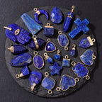 Lapis Lazuli Gemstone Charms & Connectors | Natural Stone Jewelry Making Supplies