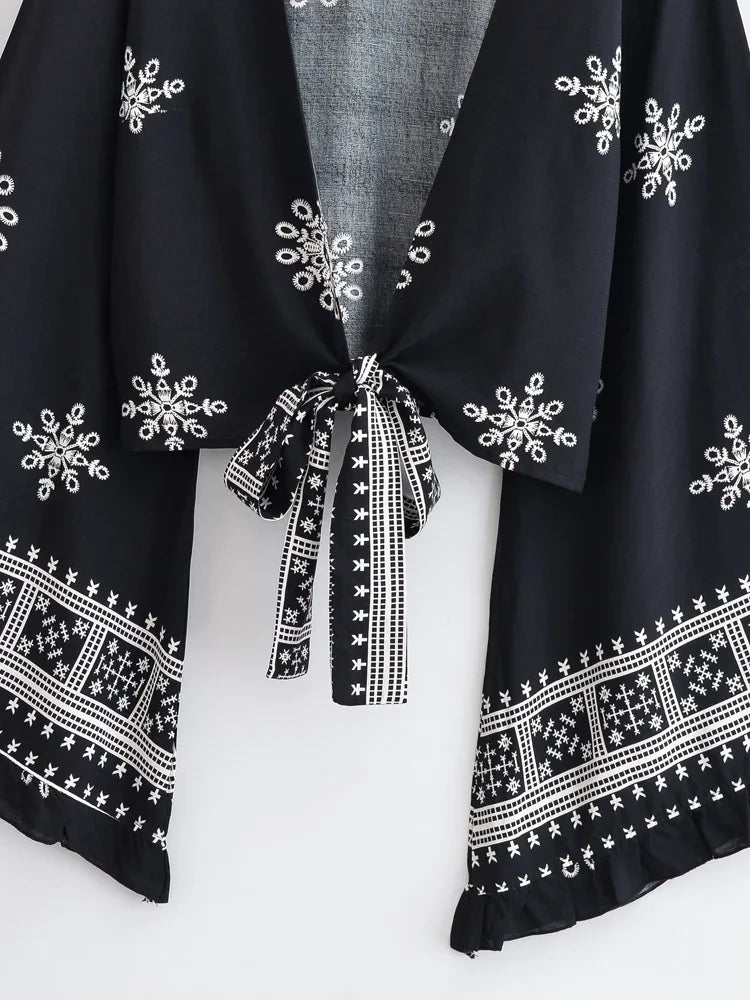 Wild Floral Kimono Cover-Up