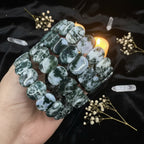 Natural Green Tree Moss Agate Bracelet
