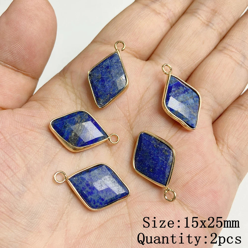 Lapis Lazuli Natural Gemstone Pendants & Charms | Jewelry Making Supplies