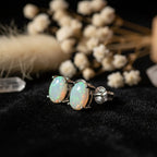 Natural Opal Stud Earrings – Lucky Hope & Gentle Rainbow Light