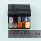 10-Piece Tumbled Crystal Healing Stone Set | Chakra Reiki Gemstones in Gift Box