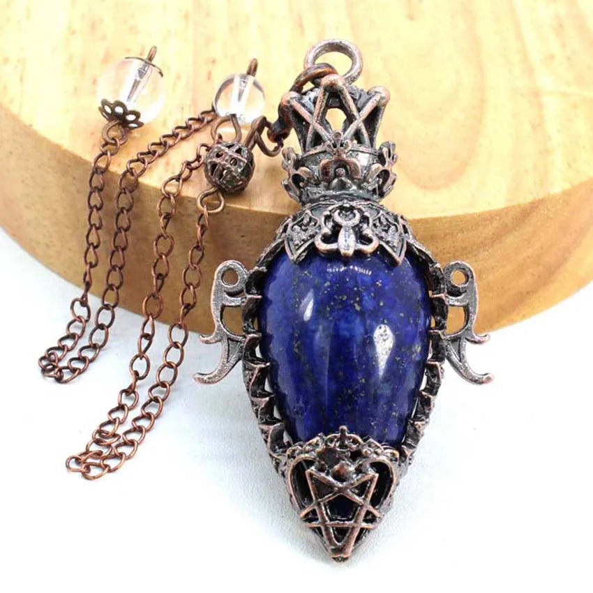 Natural Crystal Pendulum for Dowsing & Spiritual Divination — Genuine Gemstone
