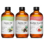 Organic Carrier Oils | Castor, Argan, Jojoba & Rosehip for Hair, Skin & Body