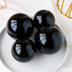 Natural Black Obsidian Crystal Sphere | Healing Ball — No Base