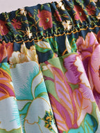 Peacock Floral Wide Leg Pants