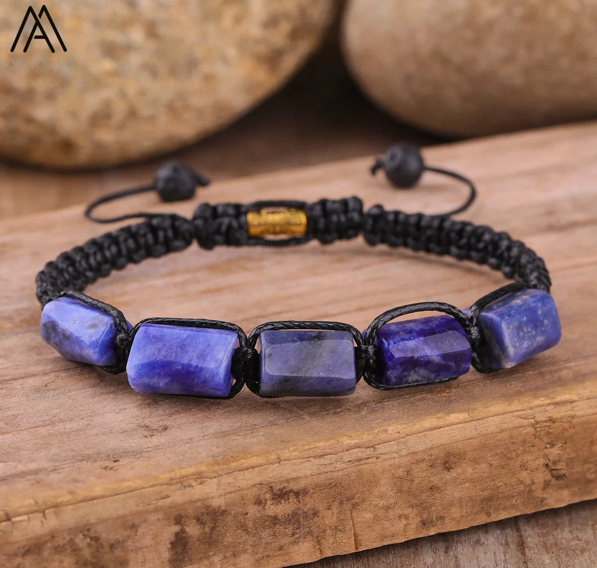 Natural Gemstone Knotted Woven Bracelet – Handmade Healing Crystal Jewelry