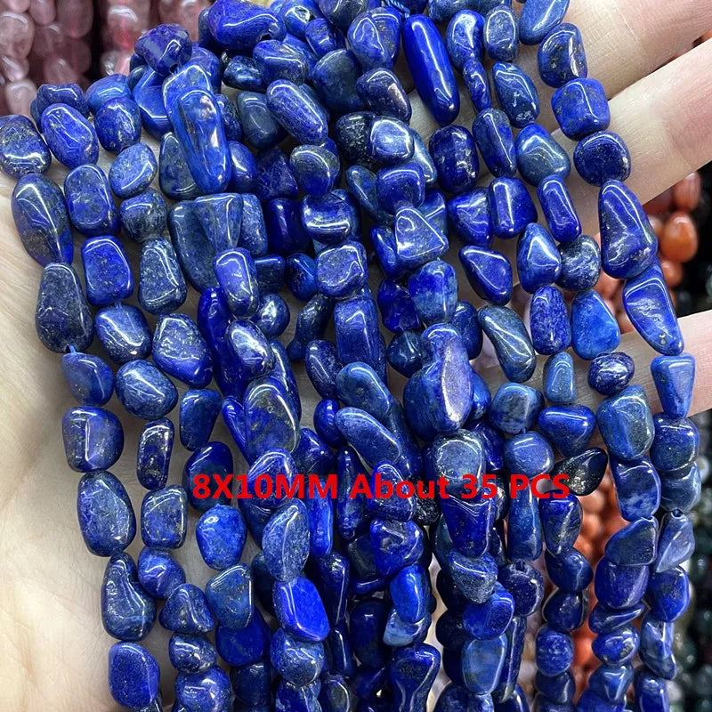 Lapis Lazuli Natural Stone Beads | Loose Spacer Beads for Jewelry Making