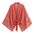 Floral Rayon Boho Kimono Beach Cover-Up