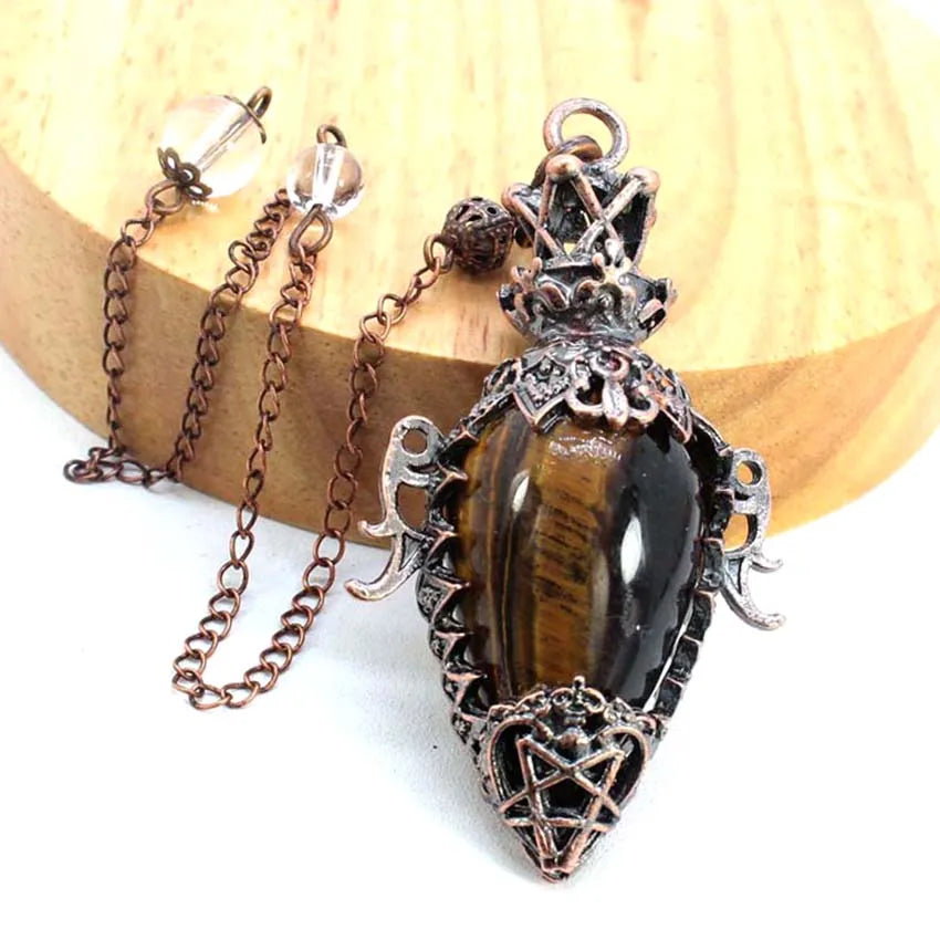 Natural Crystal Pendulum for Dowsing & Spiritual Divination — Genuine Gemstone