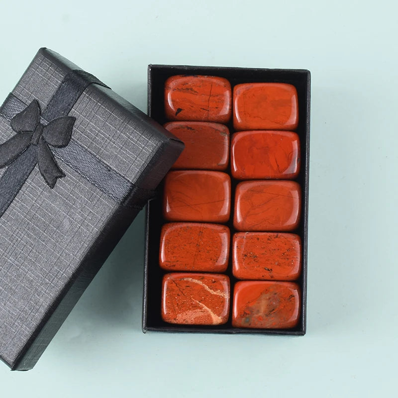 10-Piece Tumbled Crystal Healing Stone Set | Chakra Reiki Gemstones in Gift Box