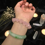 Madagascar Rose Quartz Irregular Bead Bracelet | Natural Gemstone