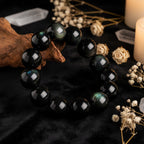 Rainbow Eye Obsidian Bracelet — Natural Crystal Bead Bracelet (6–18mm)