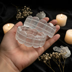 Selenite Stone Bead Bracelet – Natural Crystal Healing Bracelet