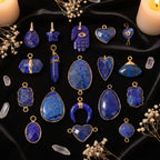 Lapis Lazuli Gemstone Charms & Connectors | Natural Stone Jewelry Making Supplies
