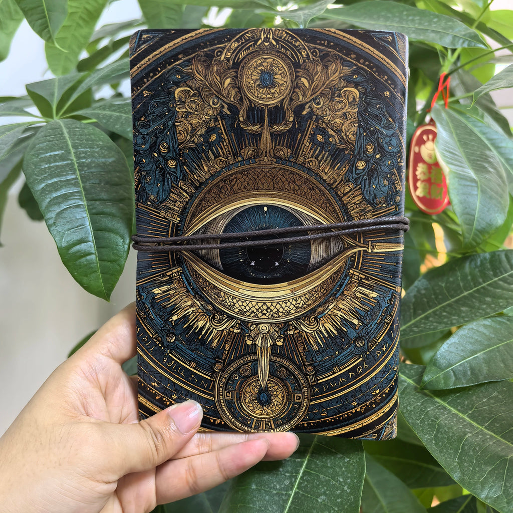 All-Seeing Eye Leather Journal — Refillable Vintage Travel Notebook