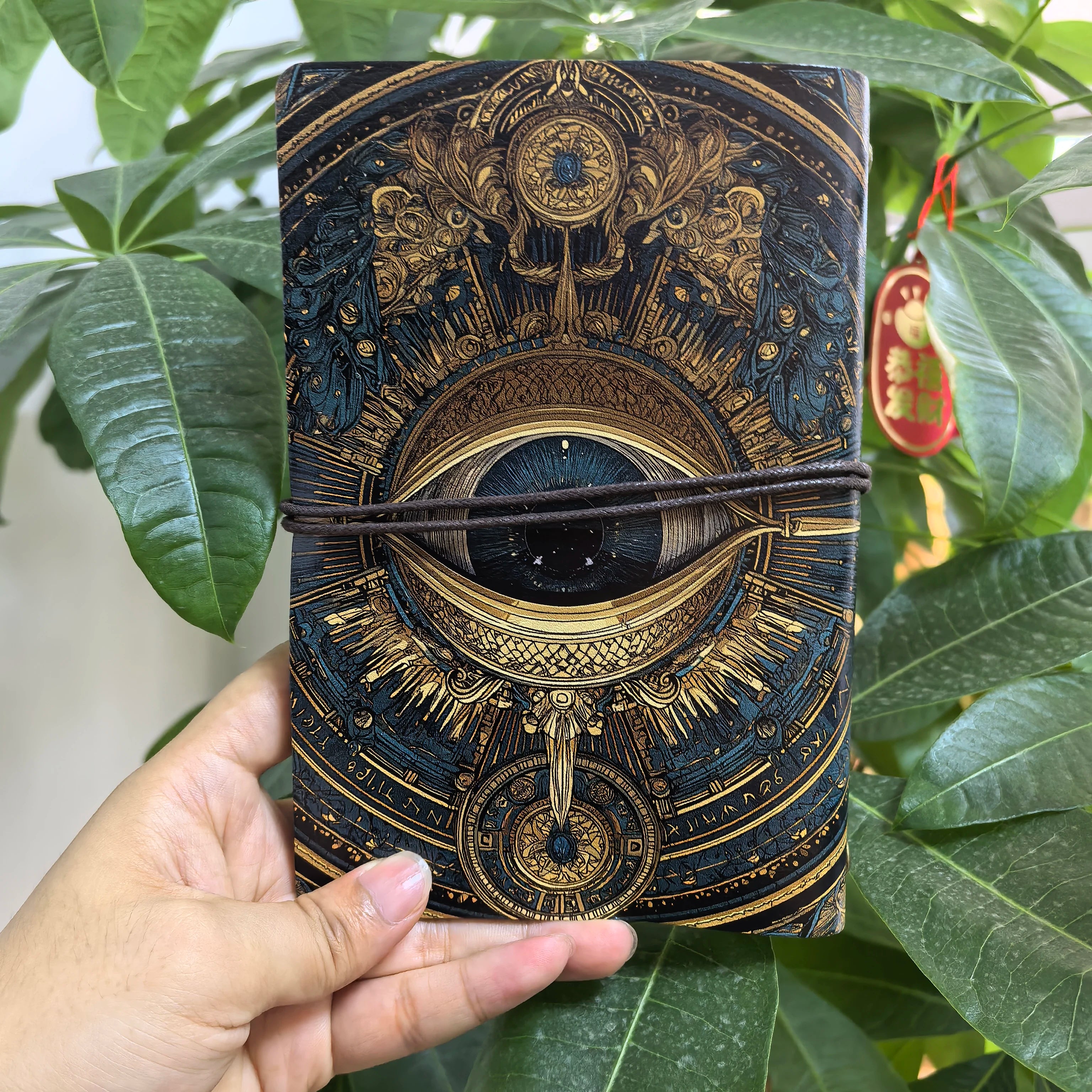 All-Seeing Eye Leather Journal — Refillable Vintage Travel Notebook