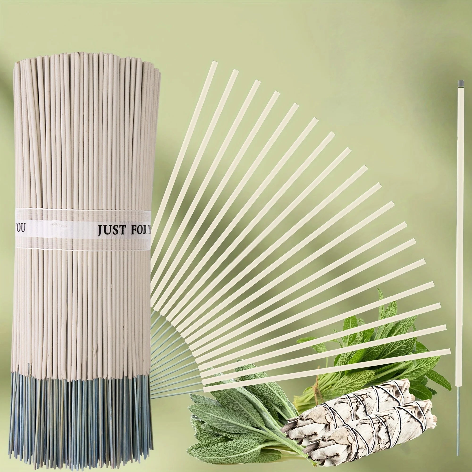 White Sage Incense Sticks | Long-Burning Cleansing Sticks for Meditation & Ritual