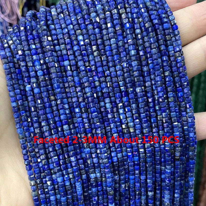 Lapis Lazuli Natural Stone Beads | Loose Spacer Beads for Jewelry Making