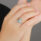 Larimar Trio 925 Sterling Silver Ring