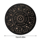 Wooden Pendulum Board — Celestial Moon & Star Divination Plate