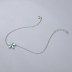 Larimar Floral Bracelet in 925 Sterling Silver