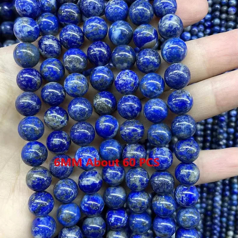 Lapis Lazuli Natural Stone Beads | Loose Spacer Beads for Jewelry Making