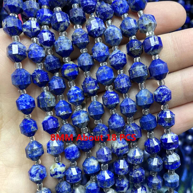 Lapis Lazuli Natural Stone Beads | Loose Spacer Beads for Jewelry Making