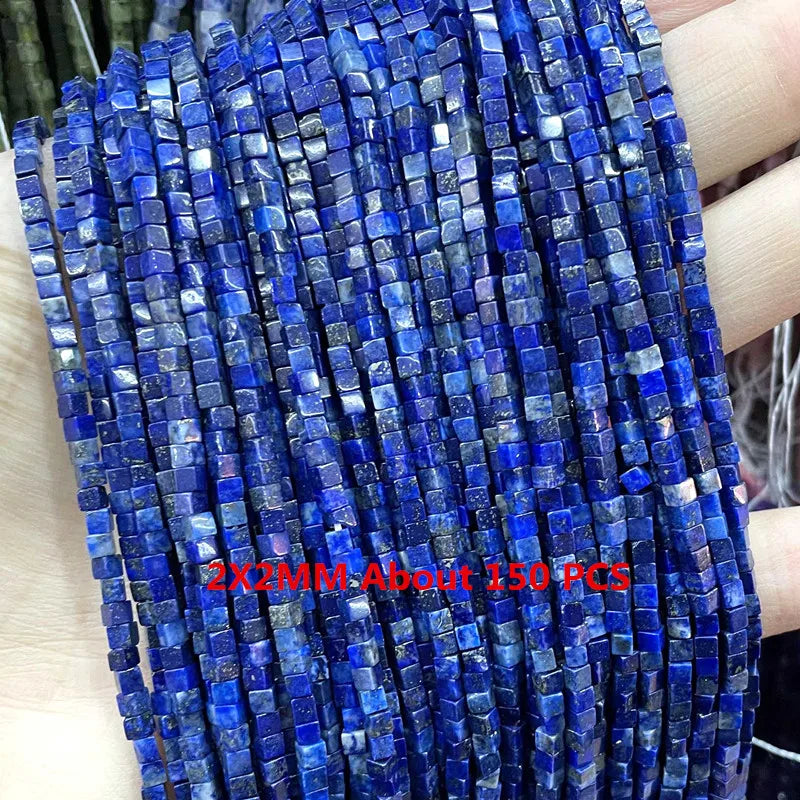 Lapis Lazuli Natural Stone Beads | Loose Spacer Beads for Jewelry Making