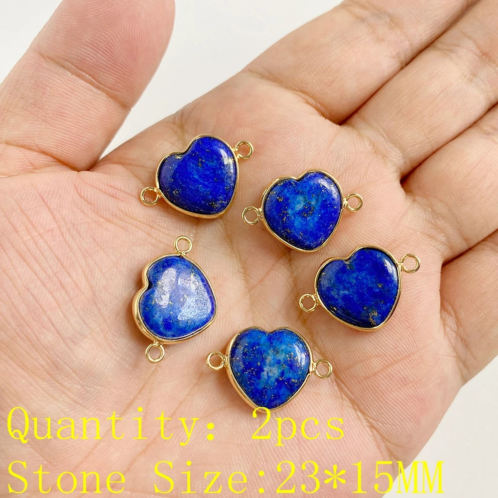 Lapis Lazuli Gemstone Charms & Connectors | Natural Stone Jewelry Making Supplies