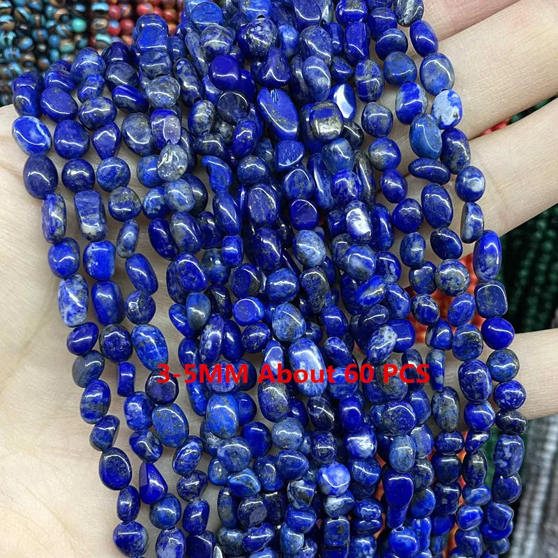 Lapis Lazuli Natural Stone Beads | Loose Spacer Beads for Jewelry Making